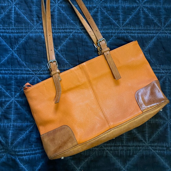 Valentina orange leather bag - Picture 2 of 9